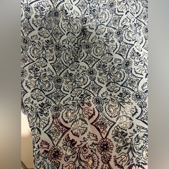 New! Wonderly Blue & Black Floral Damask Blouse Peasant Boho size 3X NWT! - Picture 10 of 16